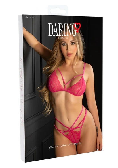 Strappy lace bra set by Daring Intimates - Happytoys Sexshop: Toys for Feeling Happy & Easy 😊 - Discreet geleverd