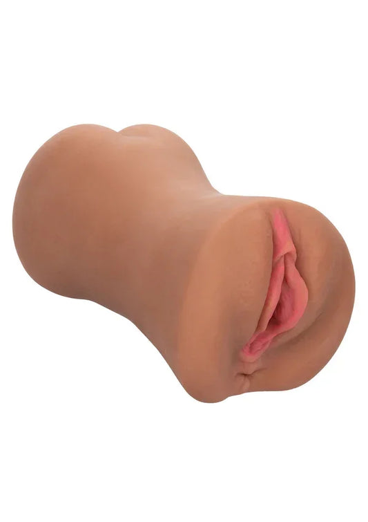 Stroke It Dual Entry Pussy Ass Brown by CalExotics - Happytoys Sexshop: Toys for Feeling Happy & Easy 😊 - Discreet geleverd