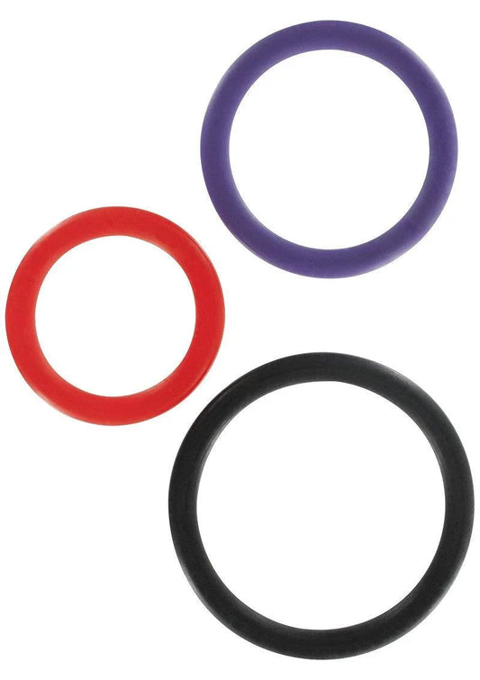 Basics Triple Rings Multicolor 3pcs by ToyJoy - Happytoys Sexshop: online sex shop for Feeling Happy & Easy 😊 - Discreet geleverd