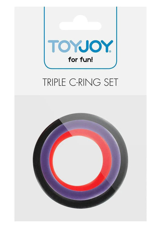 Basics Triple Rings Multicolor 3pcs by ToyJoy - Happytoys Sexshop: online sex shop for Feeling Happy & Easy 😊 - Discreet geleverd