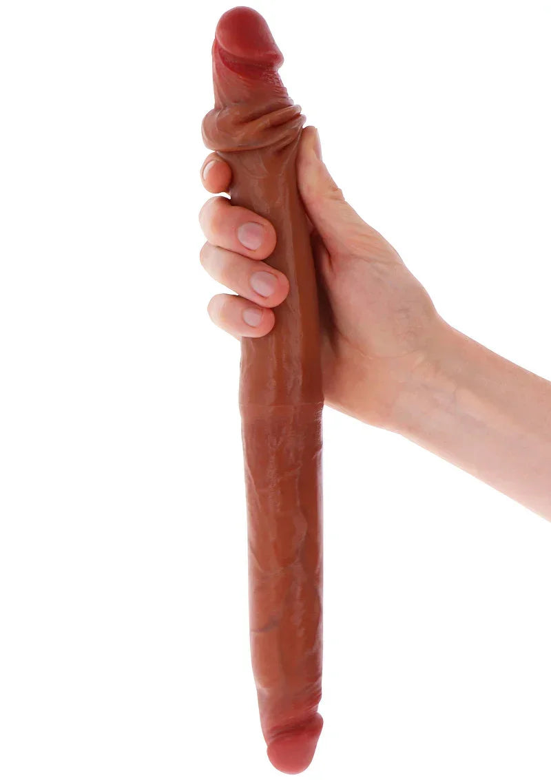 Get Real Silicone Foreskin Double Dong 40 cm @ ToyJoy - Happytoys Sexshop: online sex shop for Feeling Happy & Easy 😊 - Discreet geleverd