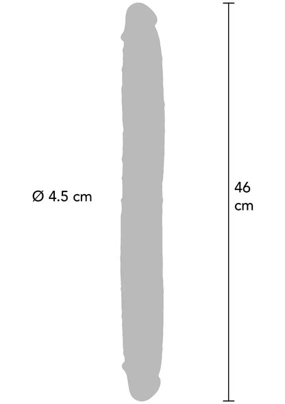 Get Real Silicone Foreskin Double Dong 46 cm @ ToyJoy - Happytoys Sexshop: online sex shop for Feeling Happy & Easy 😊 - Discreet geleverd