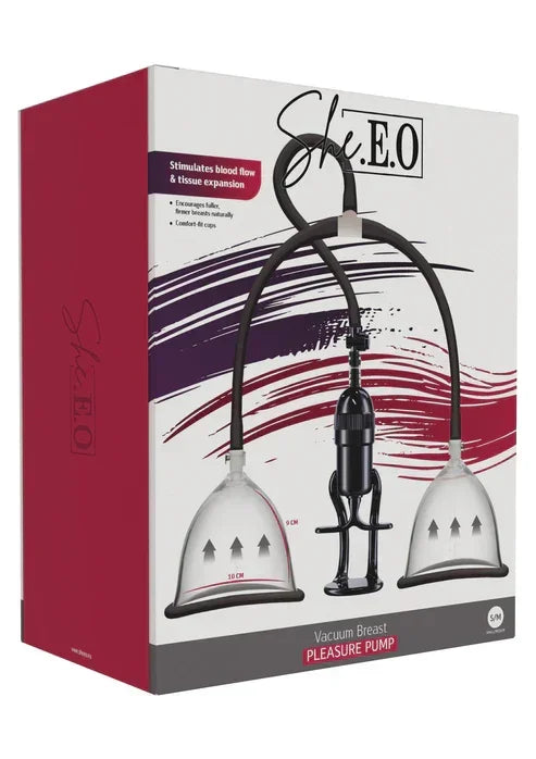 Vacuum Breast Pleasure Pump S/M @ She.E.O. - Happytoys Sexshop: online sex shop for Feeling Happy & Easy 😊 - Discreet geleverd
