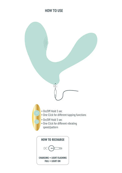 DuoVibe II Tapping Clitoris fingering Vibrator by Xocoon - Happytoys Sexshop: Toys for Feeling Happy & Easy 😊 - Discreet geleverd