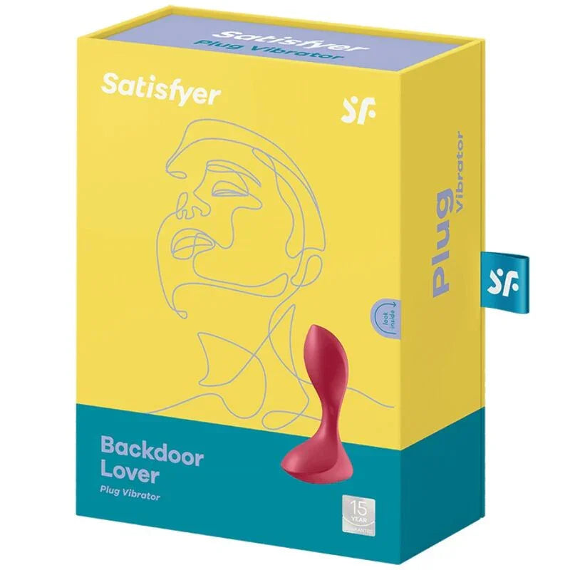 SATISFYER - BACKDOOR LOVER VIBRATING PLUG RED - Happytoys Sexshop: online sex shop for Feeling Happy & Easy 😊 - Discreet geleverd