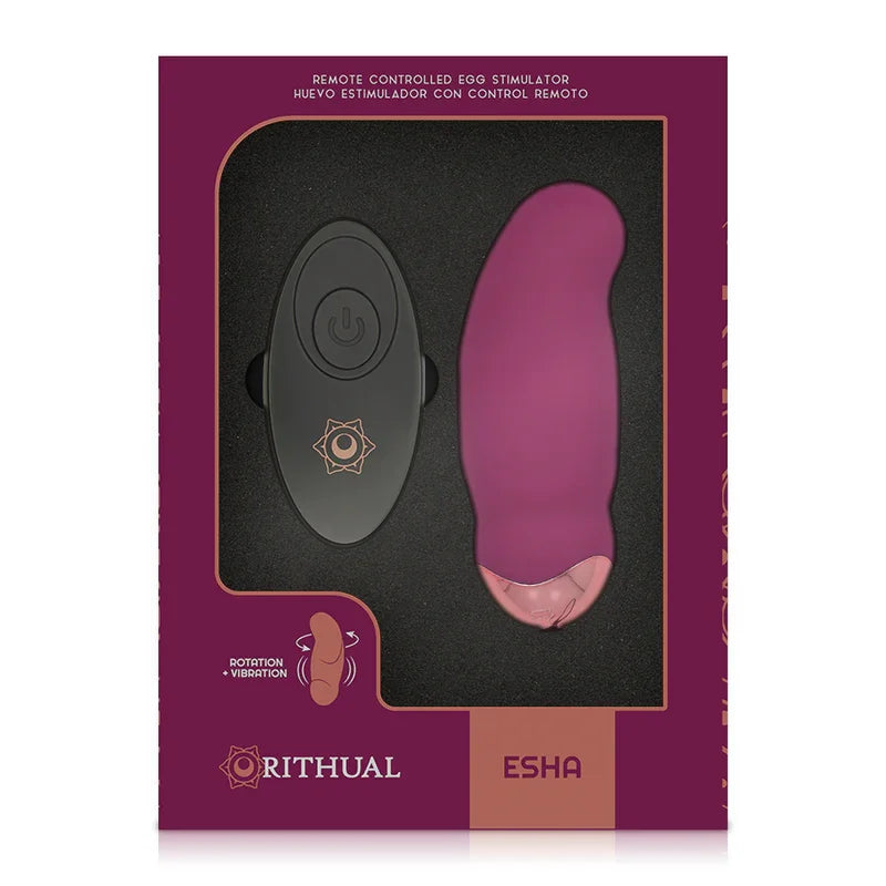 RITHUAL - ESHA EGG REMOTE CONTROL SYSTEM ROTATION + VIBRATION - Happytoys Sexshop: online sex shop for Feeling Happy & Easy 😊 - Discreet geleverd