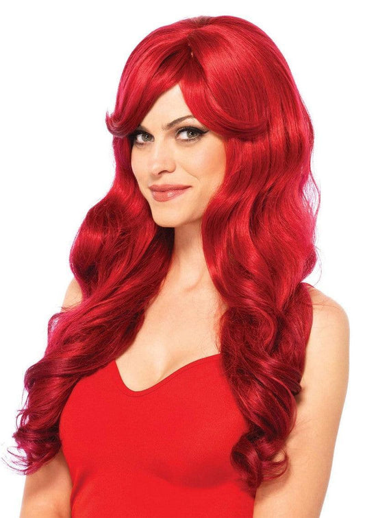 Long Hair Wavy Red Wig by Leg Avenue - Happytoys Sexshop: Toys for Feeling Happy & Easy 😊 - Discreet geleverd