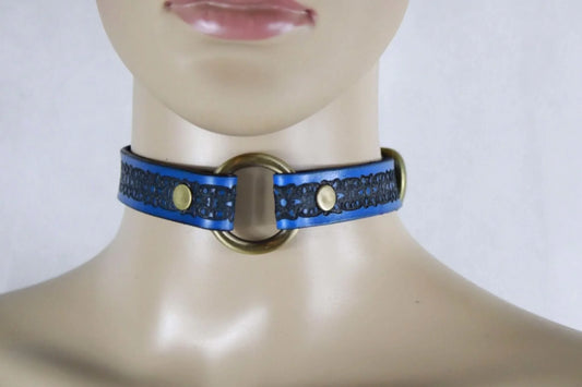 Day Collar Floral Pattern BDSM Collar Elegant Submissive Daywear - Happytoys Sexshop: online sex shop for Feeling Happy & Easy 😊 - Discreet geleverd