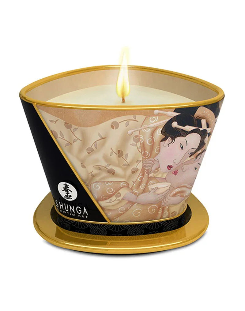 Massage candle - Vanilla - 170 ml by Shunga - Happytoys Sexshop: Toys for Feeling Happy & Easy 😊 - Discreet geleverd