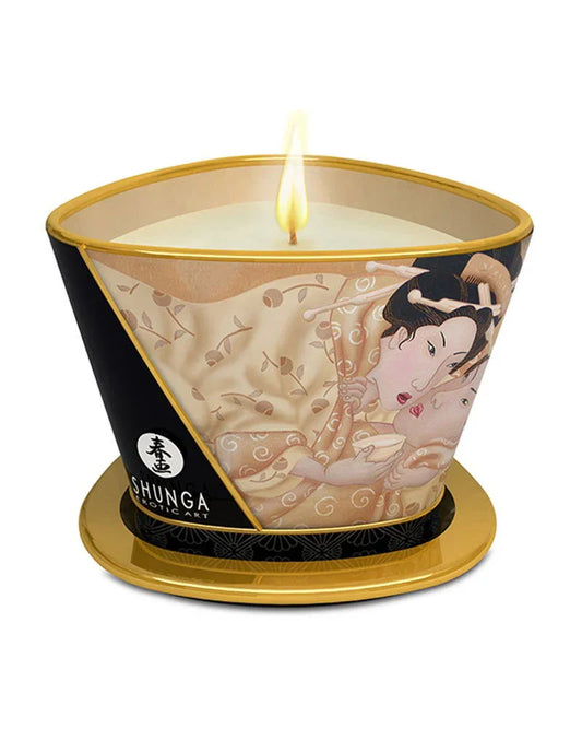 Massage candle - Vanilla - 170 ml by Shunga - Happytoys Sexshop: Toys for Feeling Happy & Easy 😊 - Discreet geleverd