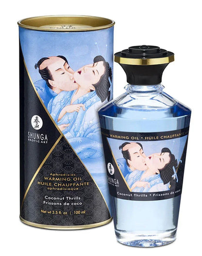 Bestel: Warming Oil - Coconut Water - 100 ml by Shunga - bij Happytoys.nl, happytoys.be, Happytoys.ae: erotische sex webshop | liever Happy dan Easy ⭐⭐⭐⭐⭐
