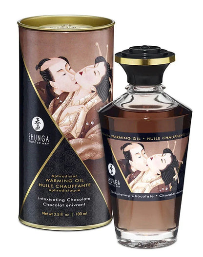 Bestel: Warming Oil - Intoxicating Chocolate - 100 ml by Shunga - bij Happytoys.nl, happytoys.be, Happytoys.ae: erotische sex webshop | liever Happy dan Easy ⭐⭐⭐⭐⭐