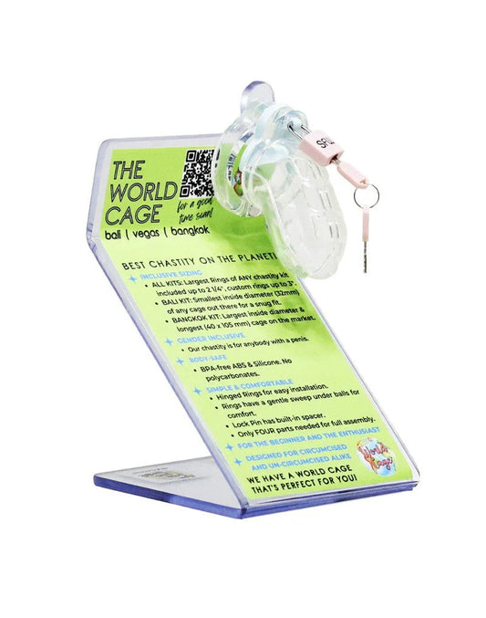 World Cage - Display with Features (including tester) - Happytoys Sexshop: Toys for Feeling Happy & Easy 😊 - Discreet geleverd